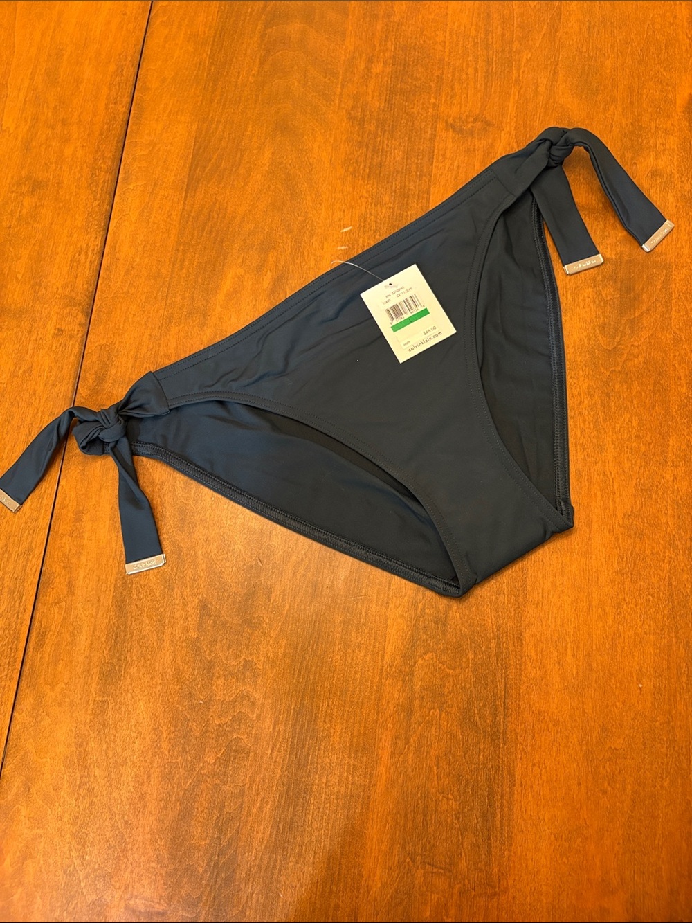 Calvin Klein Dark Blue Tie-Side Bikini Bottoms